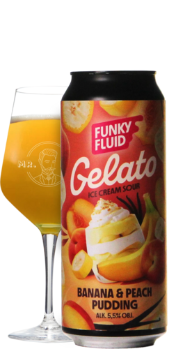 Funky Fluid Gelato: Banana & Peach Pudding