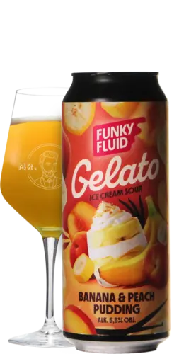 Funky Fluid Gelato: Banana & Peach Pudding