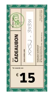Cadeaubon €15